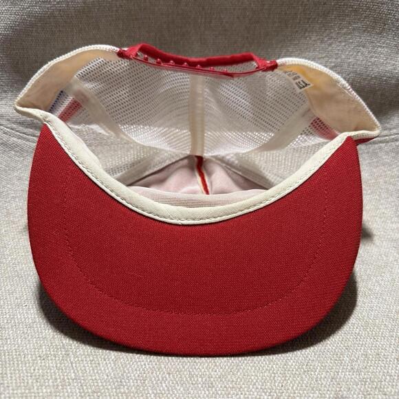 Vintage 80s The Nashville Network Red White Blue Trucker Snapback Hat Made USA - Picture 7 of 8